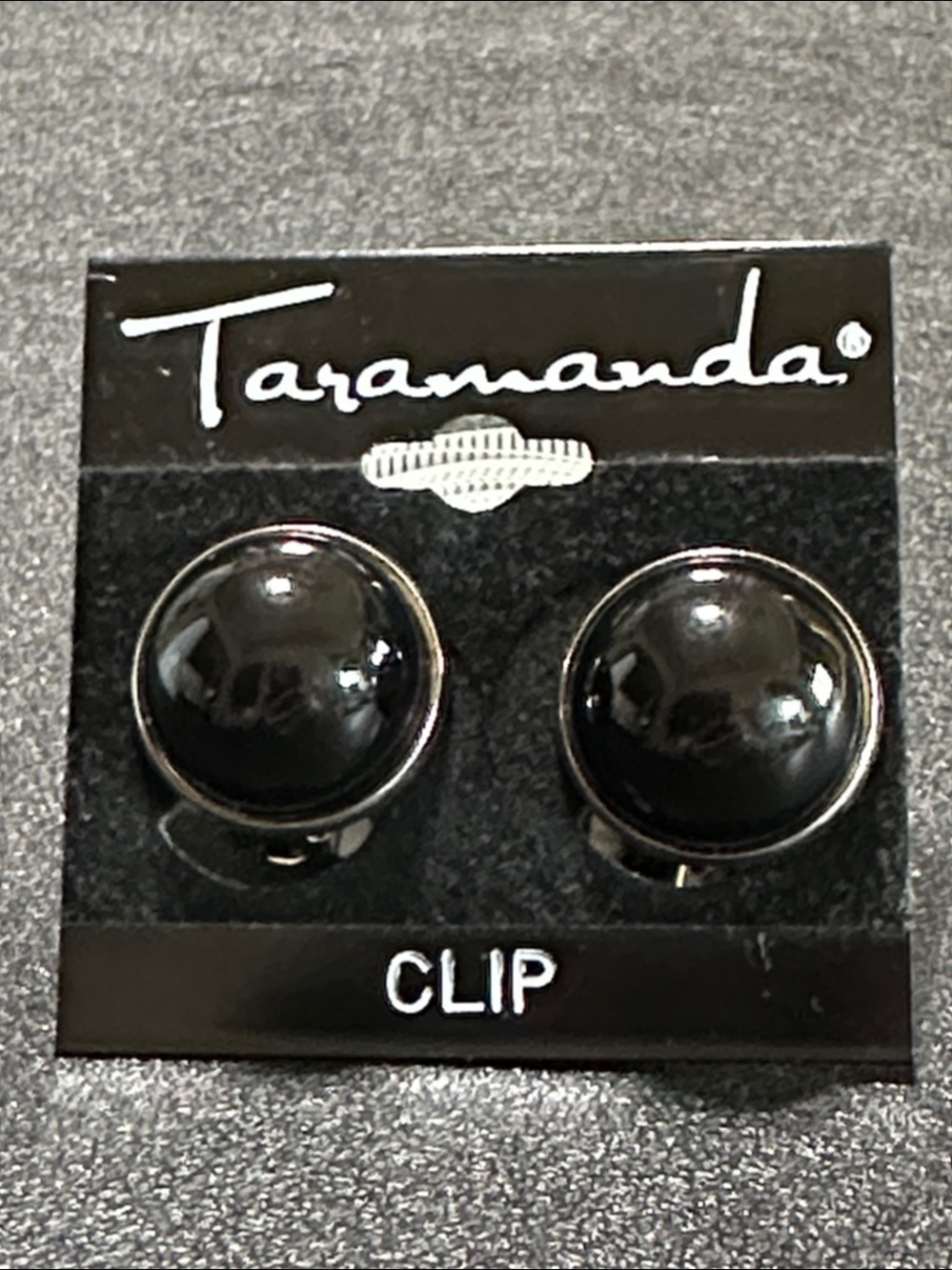 Taramanda Cabochon Button Clip On Earrings